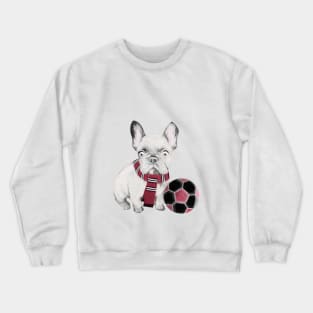 Football Supporting French Bulldog Crewneck Sweatshirt